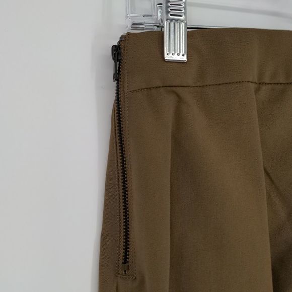 Everlane Women's The Kick Crop Work Pant Size 4 Olive Green Side Zip Bootcut - Picture 12 of 15